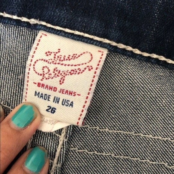 True Religion Dark Wash Skinny Jeans Size 26 - Picture 8 of 8